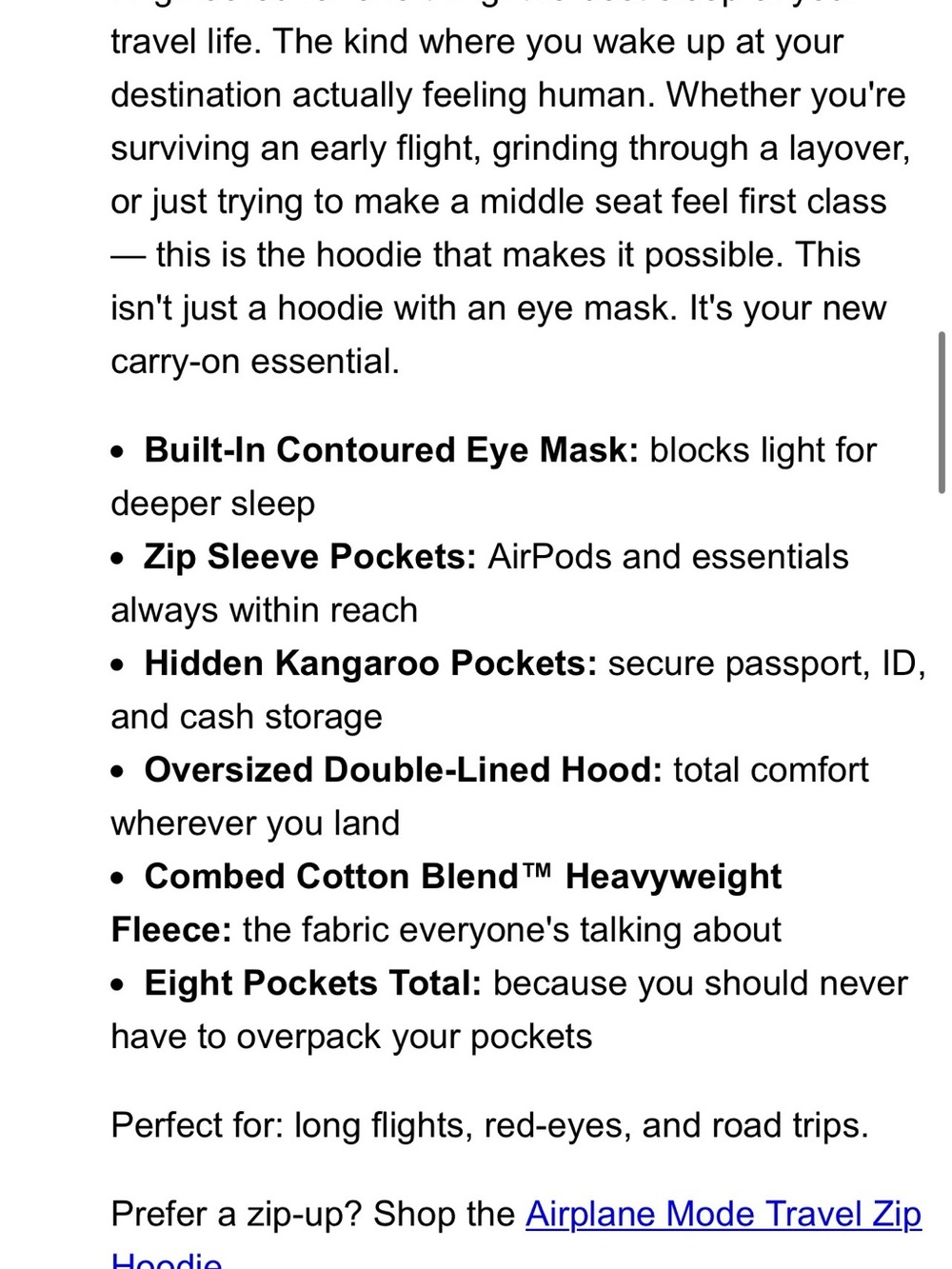 Airplane Mode Travel Hoodie - Picture 12 of 13